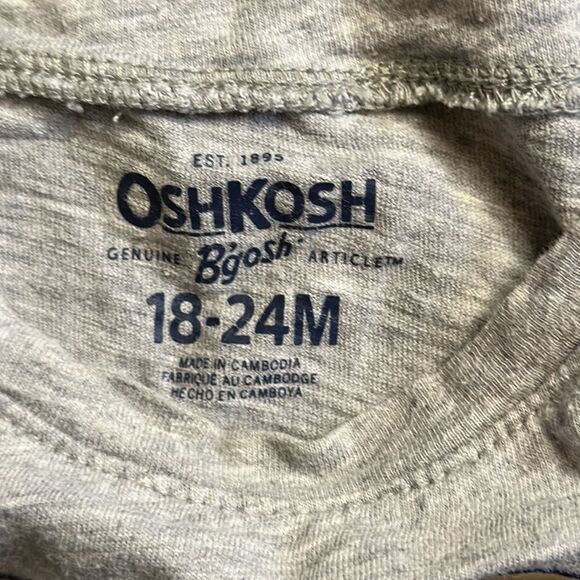 Oshkosh long sleeve shirt size 18 to 24 months Gray Cotton llama graphic - Picture 3 of 4